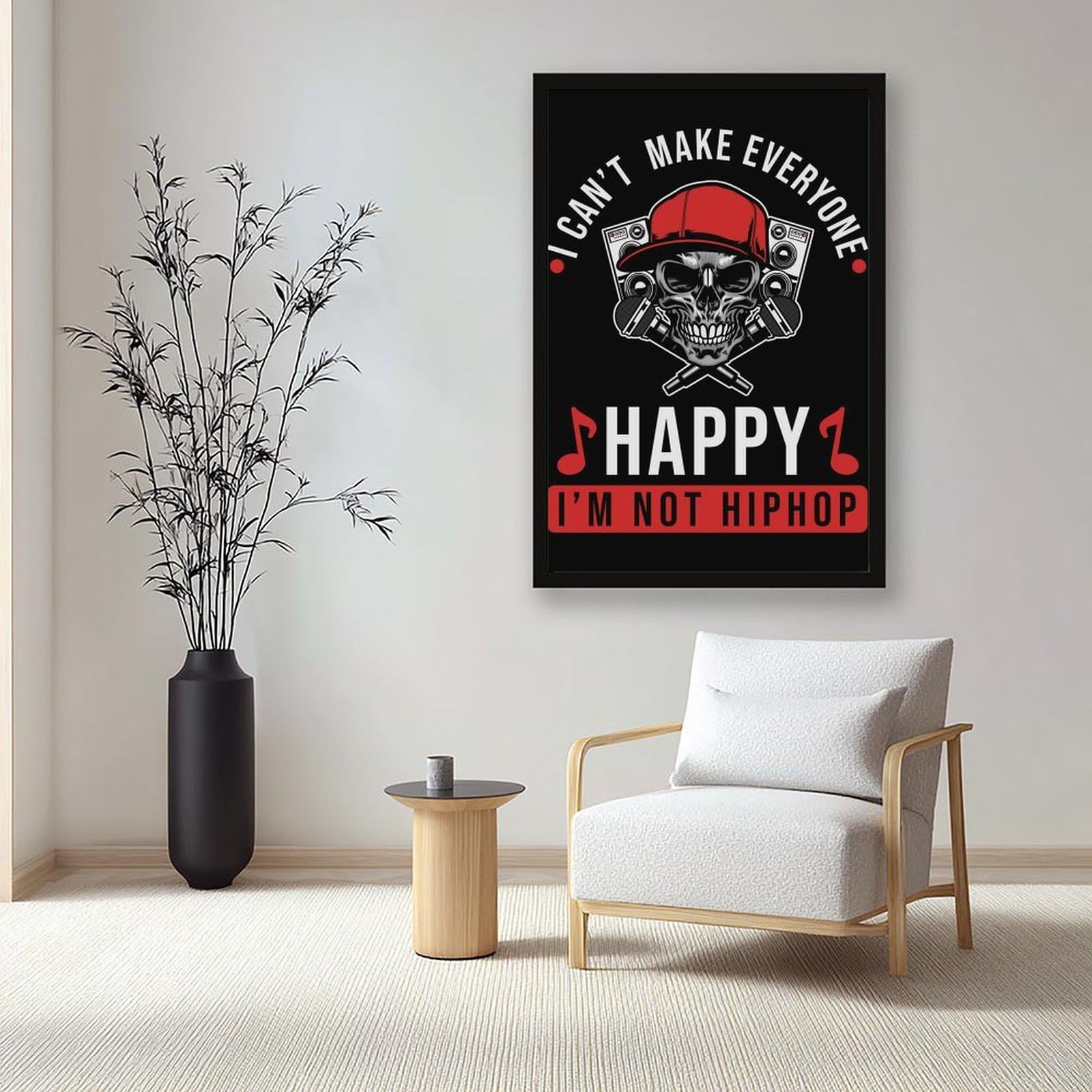 Poster retrò Old School Hip Hop 1 poster su tela decorazione artistica da parete stampa dipinti per soggiorno camera da letto decorazione cornice nera: 40,6 cm L x 61 cm W
