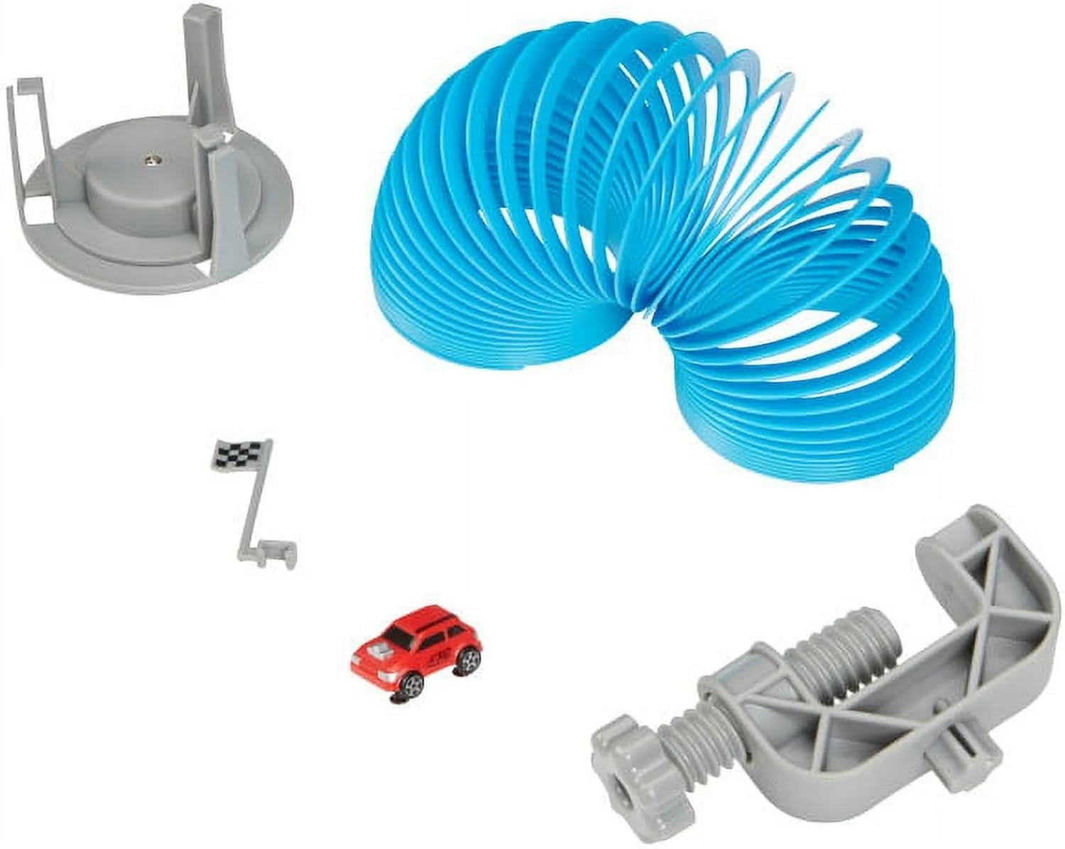 Toy Slinky Racer Mini Race Cars - Versatile Racetracks for Endless Fun - Clamps to Any Shelf, Table, or Door! (1)
