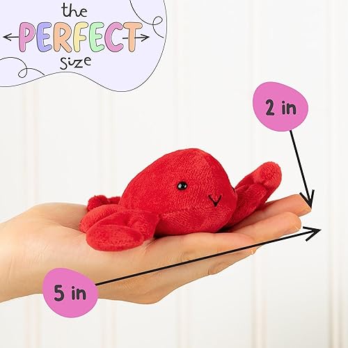 Miniatura 4 de Forest & Twelfth Langosta de peluche, juguete de peluche individual para niños, recuerdos de fiesta de animales marinos y bolsas de golosinas,