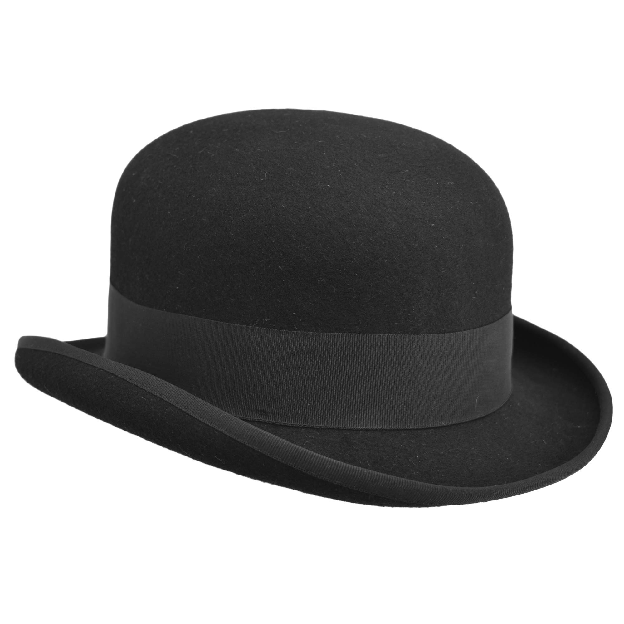 Melegari Cappello a Bombetta Feltro di Lana Modello Laurel & Hardy | Bombetta Inglese | Uomo Donna| Estate Inverno