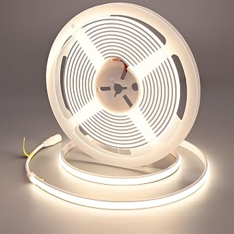 GOMING 24V 16.4ft/5M Neon COB LED Strip Natural White 4000K IP67 Waterproof