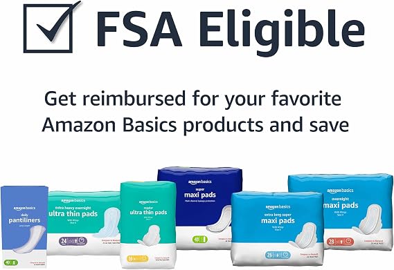 Amazon Basics Daily Pantiliner, Long Length, Feminine Pads for Women, Unscented, Leakage Protection, 40 Count (Previously Solimo)