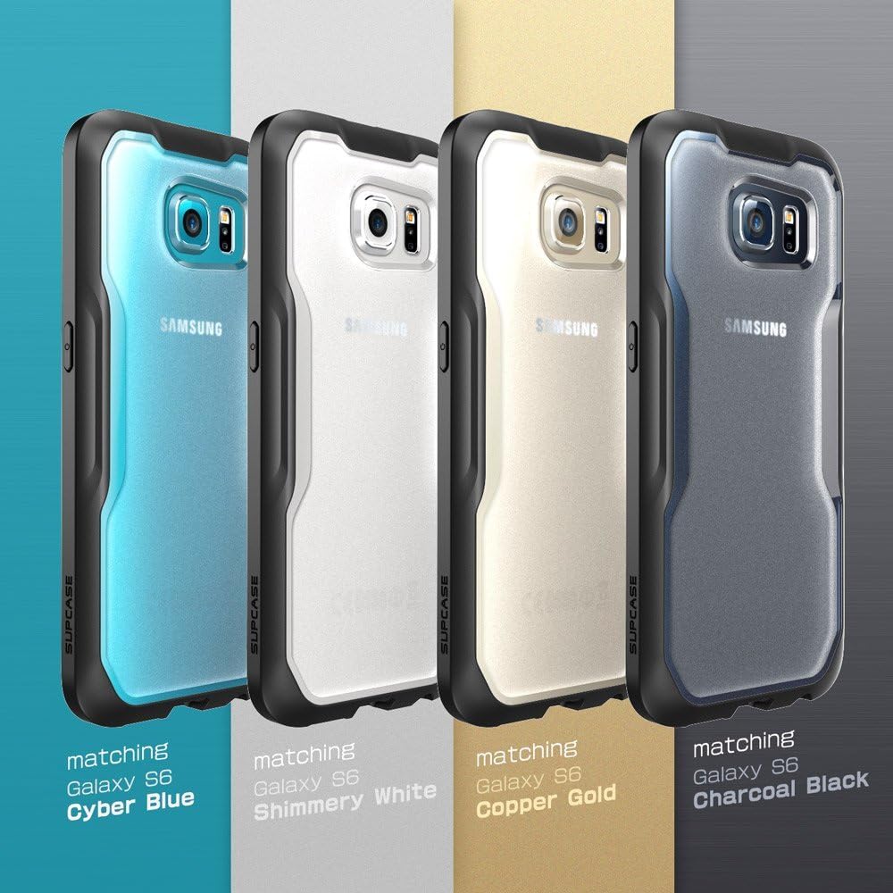 Galaxy S6 Case, SUPCASE Unicorn Beetle Series Premium Hybrid Protective Clear Case for Samsung Galaxy S6, Retail Package (Frost Clear/Black)