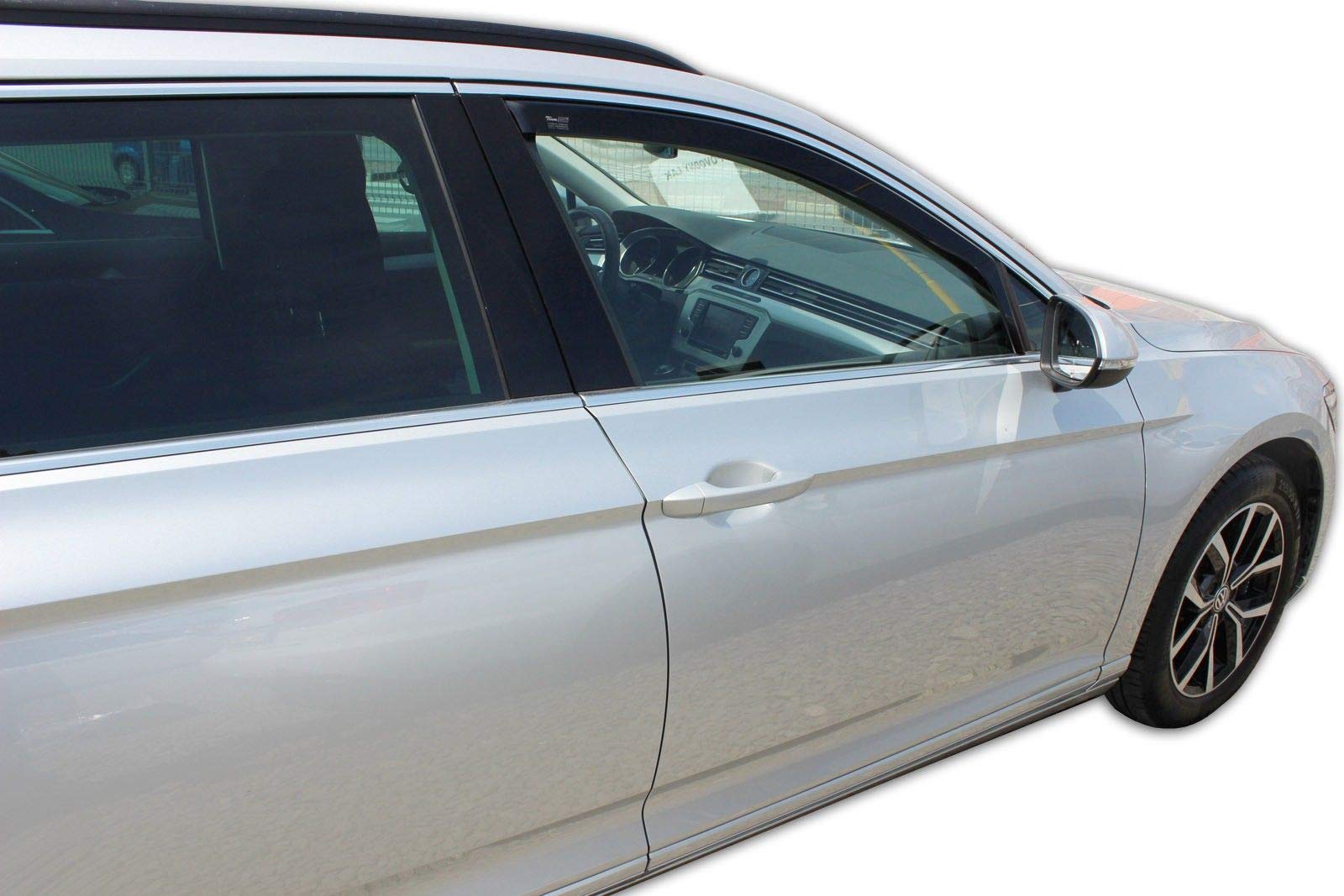 J&J AUTOMOTIVE Windabweiser passend für Volkswagen Passat B8 4/5-Türer 2014-2023 2tlg, Heko Regenabweiser Vorne Getönt Dunkel Passform
