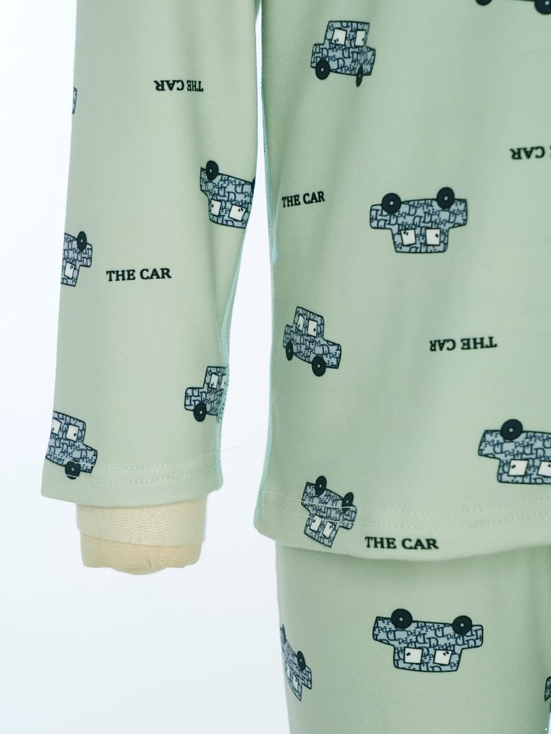 FEESHOW Kids Dralon Thermal Underwear Set Warm Winter Base Layer with Cute Cartoon Animal Print Long Sleeve Top and Pants
