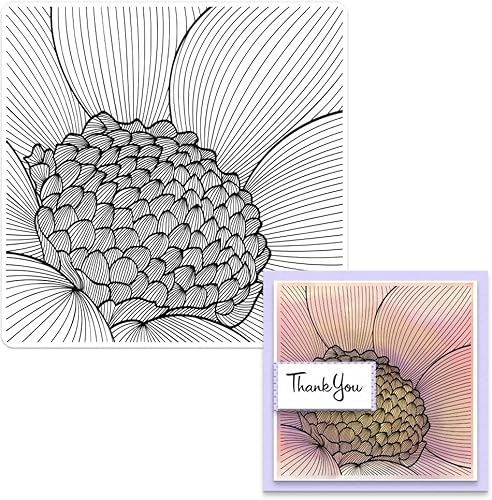 LANGFON Sellos transparentes de fondo de flores para hacer tarjetas, fondo decorativo de flor de loto, sellos de silicona transparente para