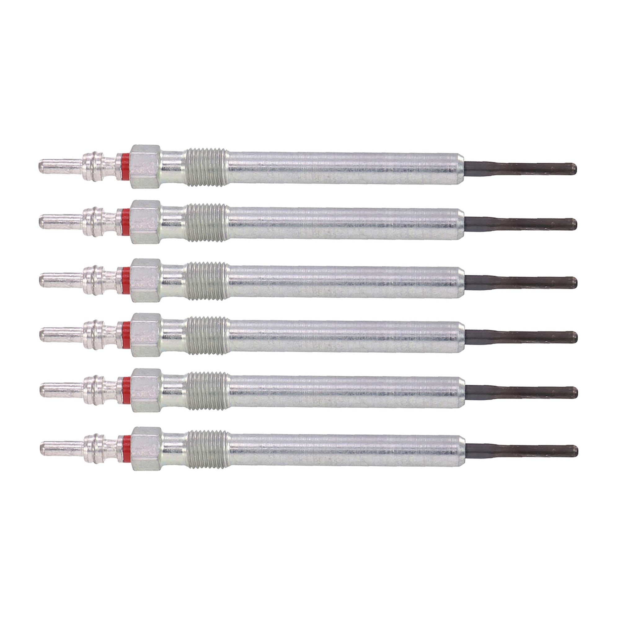 (Lot de 6) Bougie de préchauffage pour A1 A3 A4 A5 A6 A8 TT Q2 Q3 Q5 Q7 ALHAMBRA LEON ALTEA IBIZA TOLEDO FABIA ROOMSTER GOLF POLO T5 1,4 1,6 2,0 2,7 3,0 4,2 Tdi