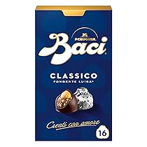 BACI PERUGINA Classico Cioccolatini Fondenti ripieni al Gianduia, Scatola 200g