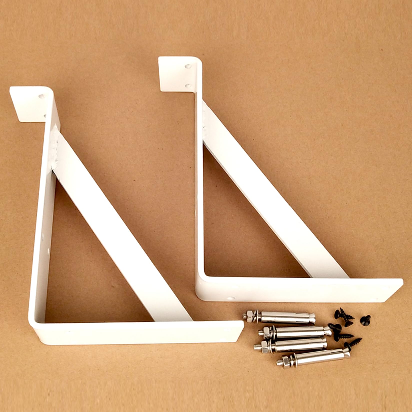 2 Pcs Soportes para Estantes de Pared,Escuadra para Estanterías Flotante con labio,Palomilla para Estanterías Triangulares de Pesados para Cocina Libros Estante,con Tornillos (12cm,Negro)