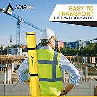 Vista 5 de AdirPro Trípode de poste de prisma de aluminio Trípode de poste de rango ajustable con abrazadera de liberación rápida para poste