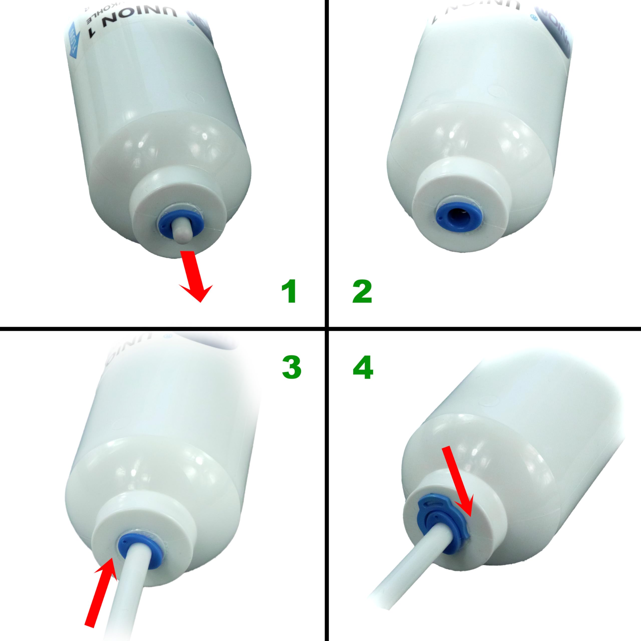 Wasserfilter für Samsung, LG, Side by Side Kühlschrank Filter extern. Schlauchanschluss ist fest integriert. 4-er Pack
