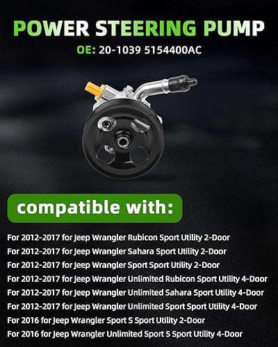 Miniatura 846 de SCITOO Bomba de dirección asistida compatible para 2005 para Saab 9-2X 2.0L, 2006 para Saab 9-2X 2.5L, 2004-2005 para Subaru Impreza 2.0L, 21-5396