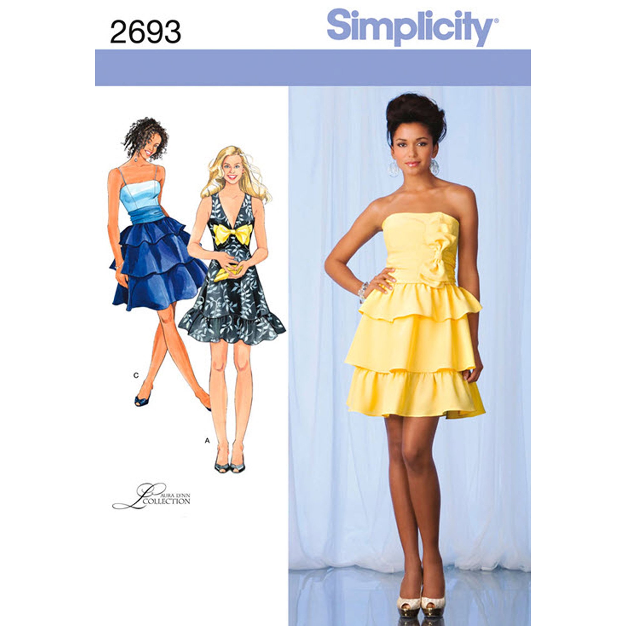 Patron robe de soirée Simplicity 2693 pour femmes en tailles 10 à 18