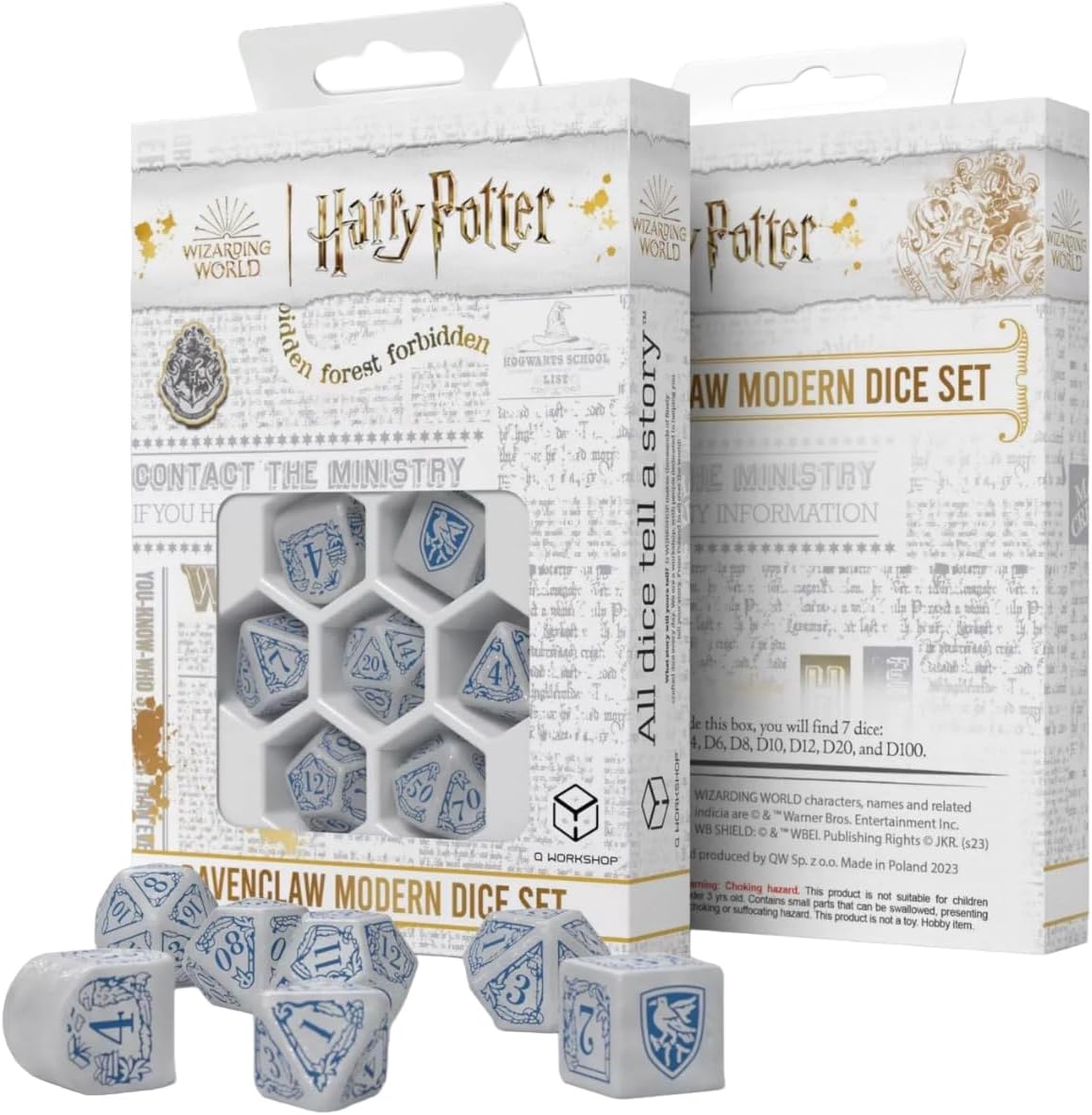 Harry Potter Ravenclaw Modern Dice White