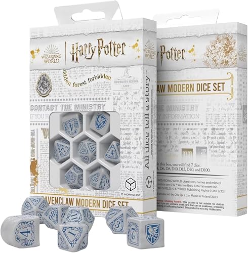 Harry Potter Ravenclaw - Dados modernos blancos
