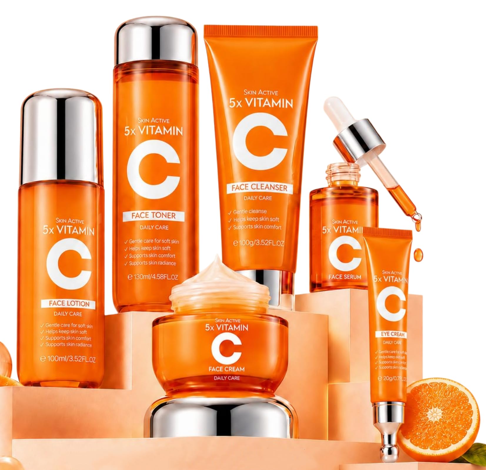 Amazon.com: 5X Vitamin C Niacinamide Facial Skin Care Gift Box Set