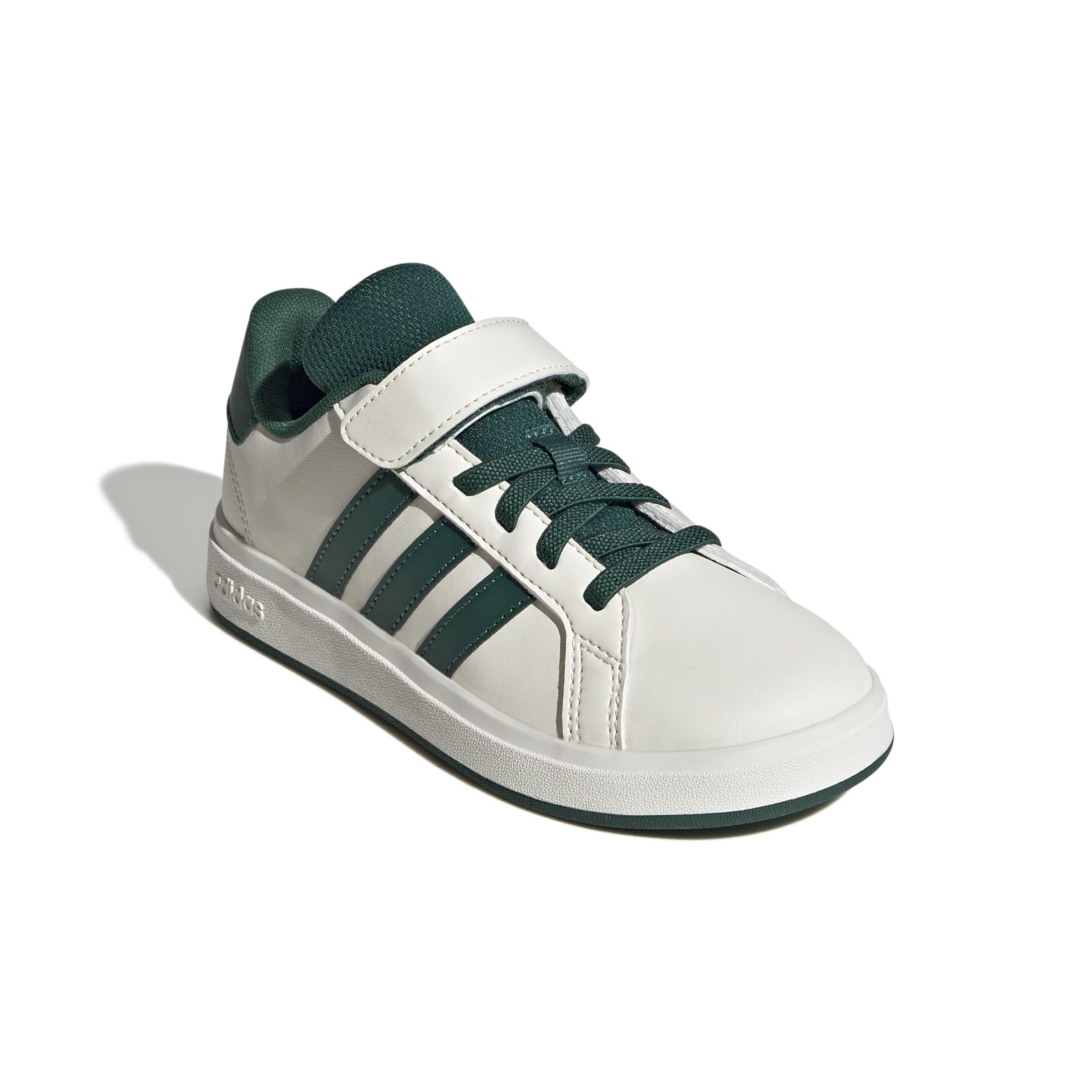 Adidas Unisex - Bambini Grand Court 2.0 Shoes Children, off White/Collegiate Green/Core Black, 28 EU