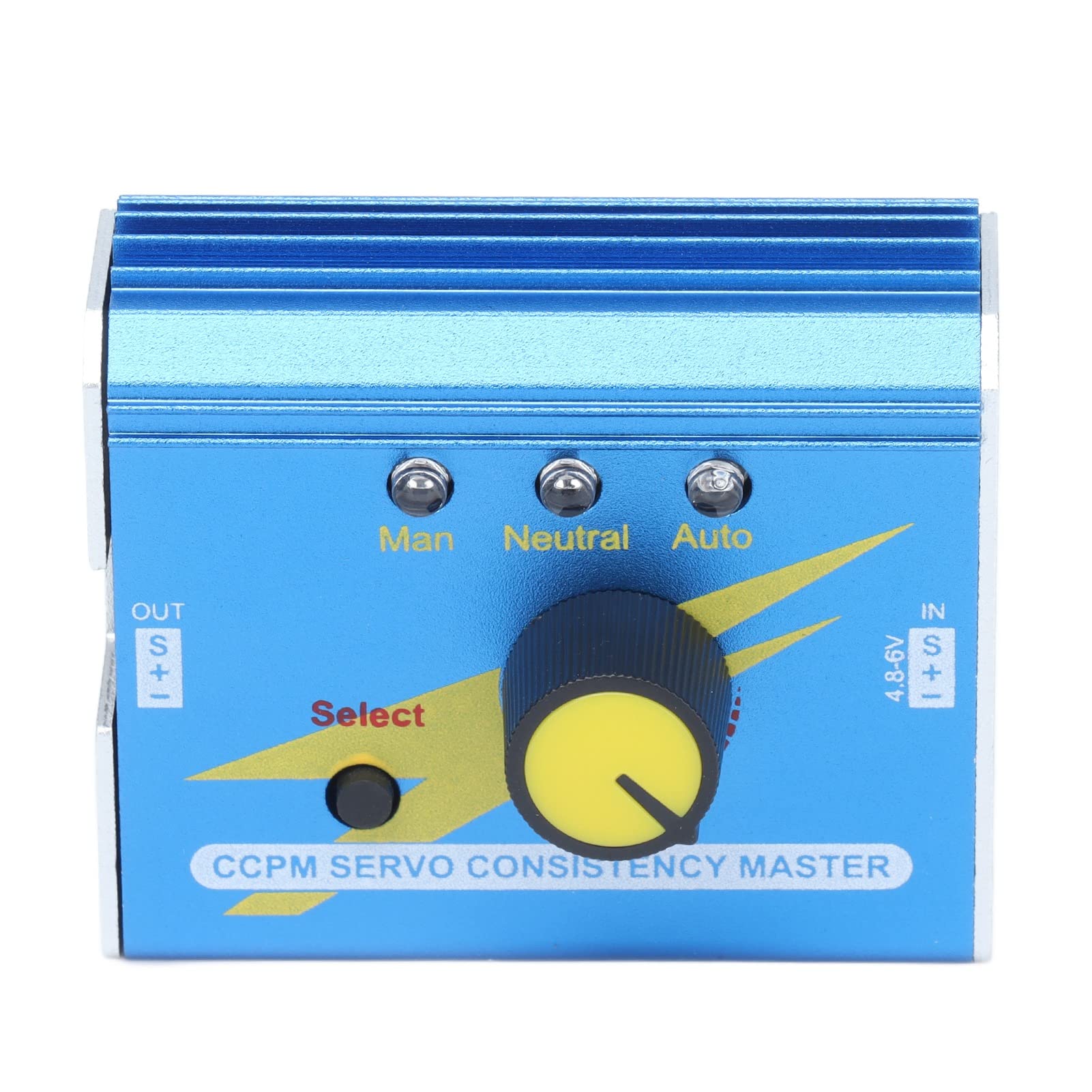 RC Servo Tester, 3-in-1 ESC/Servo/Motor Tester with Aluminum Alloy, 3 Modes (Manual/Neutral/Auto), Compatible with CCPM Helicopters, RC Cars, Boats (4.8-6.0V Input)