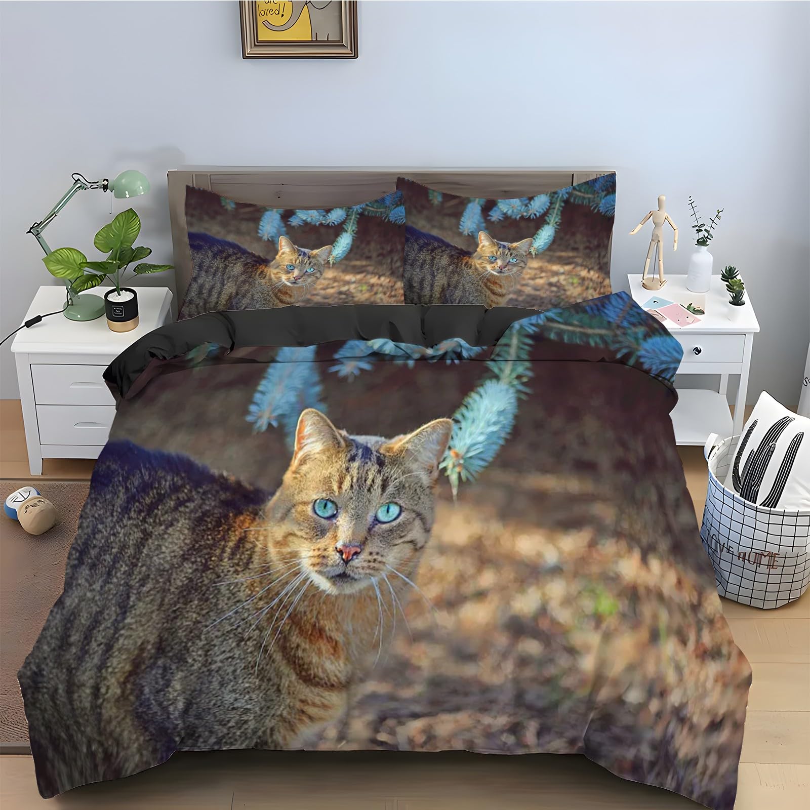 Housse de couette chat motif animal pour le lit de votre enfant