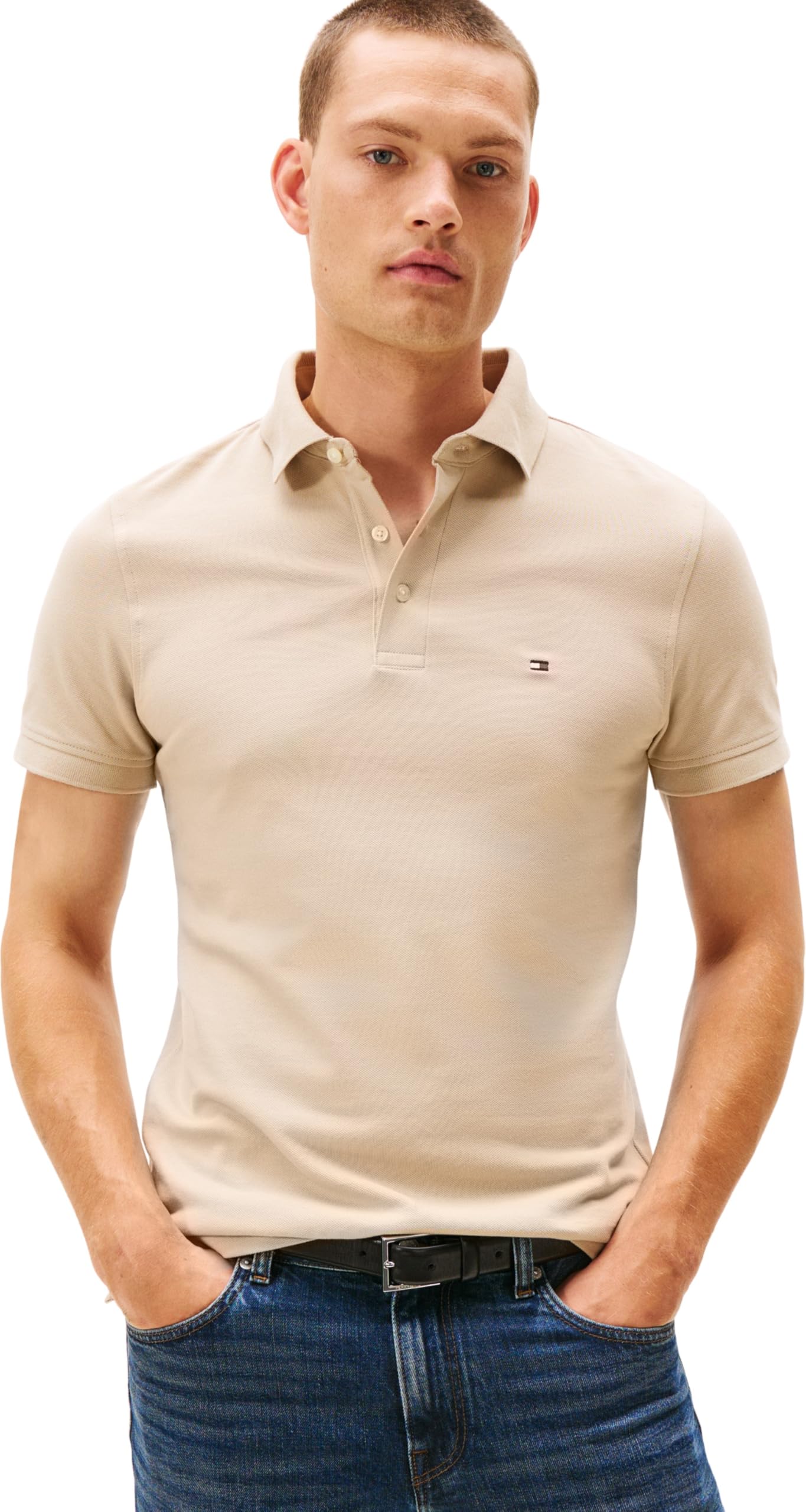 Tommy Hilfiger Herren Poloshirt Kurzarm 1985 Slim Slim Fit