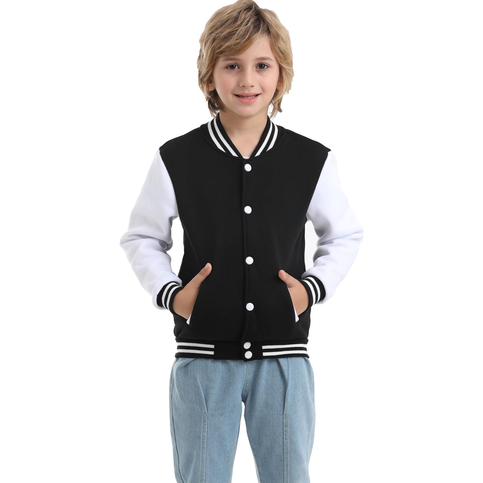 Chaqueta universitaria para niños, chaqueta de béisbol para niños, ropa de abrigo deportiva para niñas, uniforme escolar
