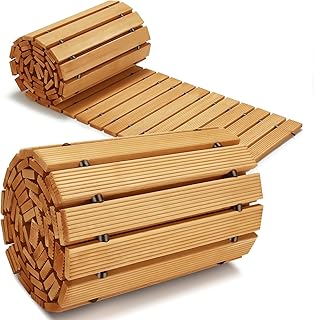 14 Garden Patio Ideas for Relaxed Outdoor Living 9 Coperat 8FT Wooden Garden Pathway,Outdoor Roll Out Decorative Straight W...