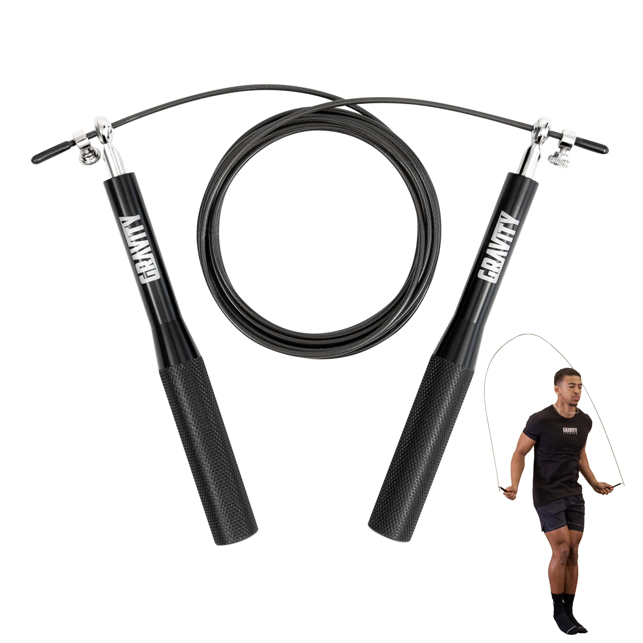 Speed Skipping Rope – Adjustable Jump Rope for Fitness, Fat Burning, Boxing, Home & Gym Workout – Tangle Free, Non-Slip Handle, Lightweight Jump Rope for Men & Women