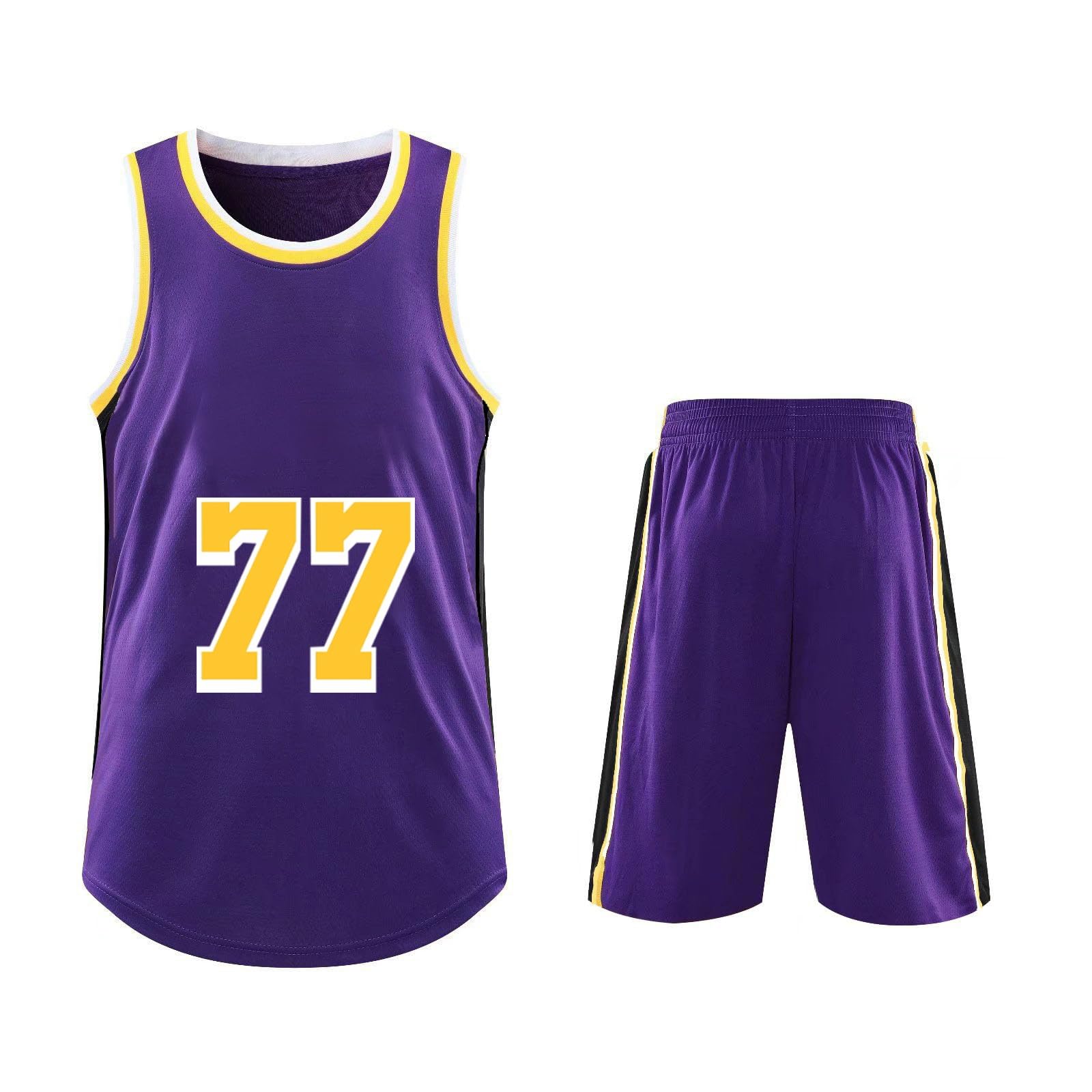 Maillot Basket Enfant Adulte 2025 Nouveaux Tenue Basket Enfant Homme 2 PièCes Ensemble Basket Maillots De Basketball Jersey GarçOn VêTement Set Équipement d'entraînement Sport Gilet Basket+Shorts