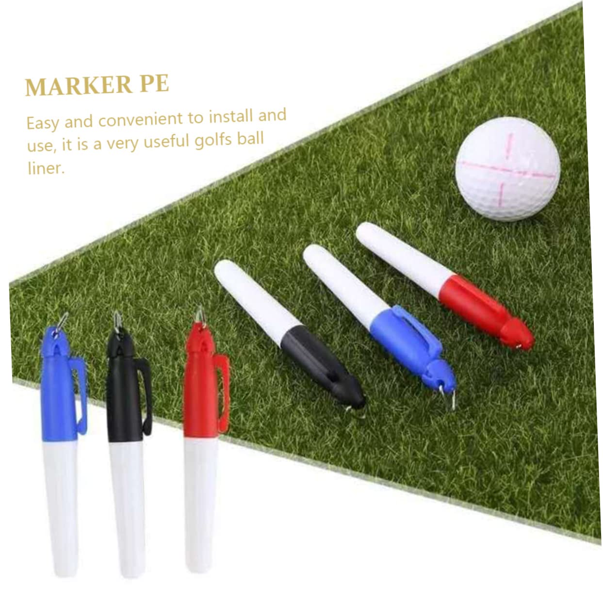 BESPORTBLE Golf-Liner Golfmarkierungsschablone Golfmacher mit Stift Golf Zähler Clicker Golfmarker golfrasen Golfballfelder Golf-Ausrichtungswerkzeug Schublade für Golf Stift malen