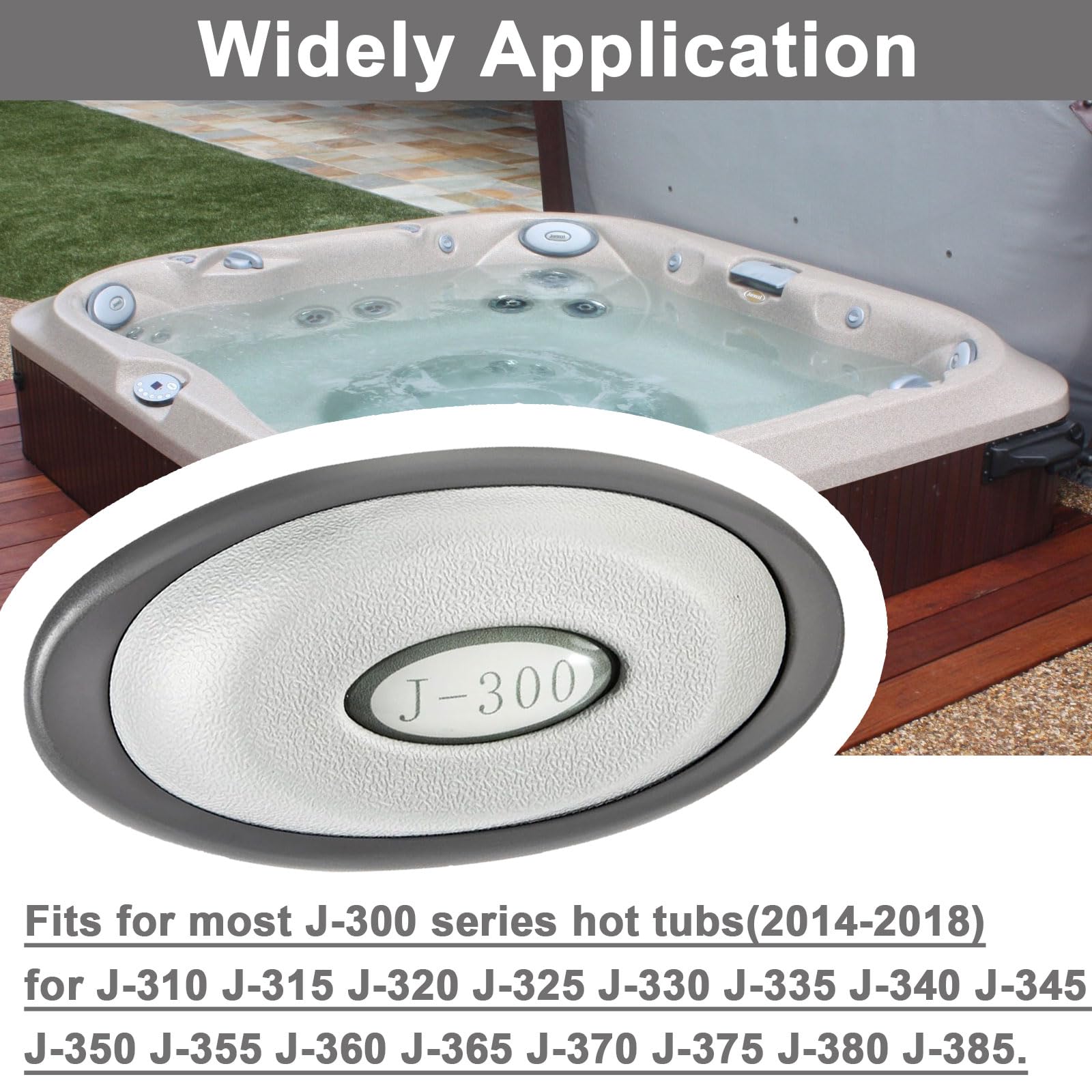 2472-824 - Almohada ovalada de spa y montaje trasero adecuada para jacuzzi serie J-300 2004-2018