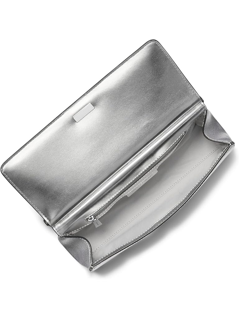 Silver Michael Kors Carmine Medium East West Clutch