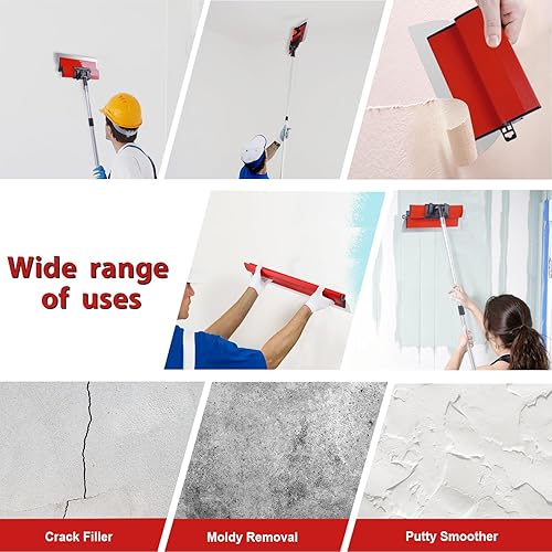 Miniatura 7 de DEKEones Cuchilla de 32 Pulgadas80 CM, Espátula de Yeso de Acero Inoxidable para Área de Trabajo Grande, Herramienta de Construcción para Decoración