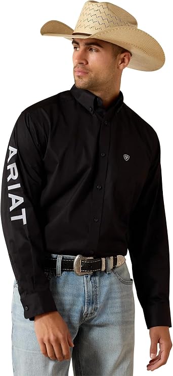 ARIAT Mens Team Logo Lightweight Twill Classic Fit Shirt