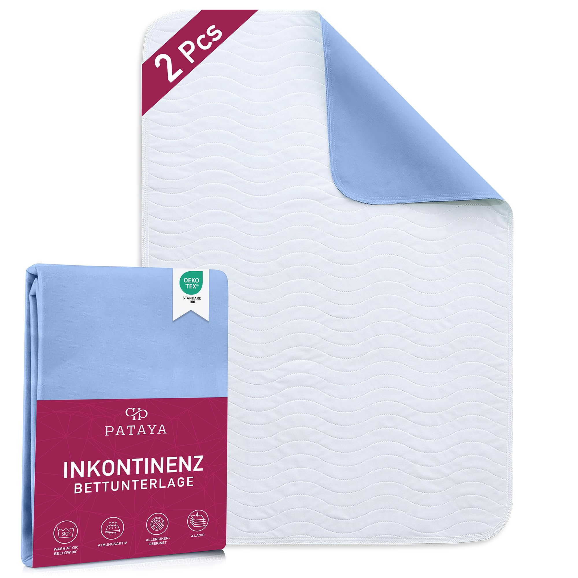 Wasbare incontinentie onderlegger voor op het matras Wasbare incontinentie onderlegger voor op het matras