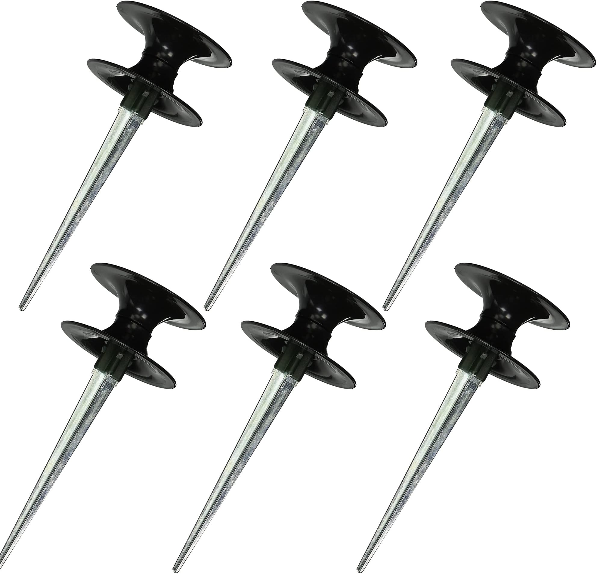 Gartenschlauch Führung 6er Set | Mit Zink Metall Spike | Einfache Installation