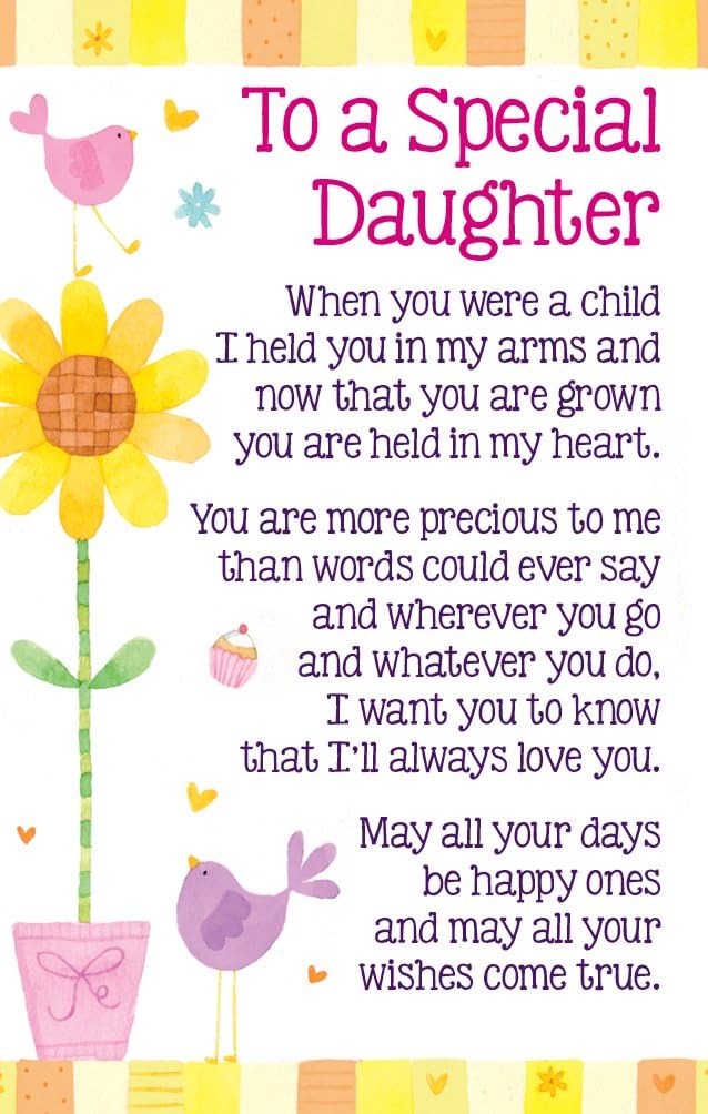To A Special Daughter Keepsake Card & Envelope 3.5" x 2" Code K111E