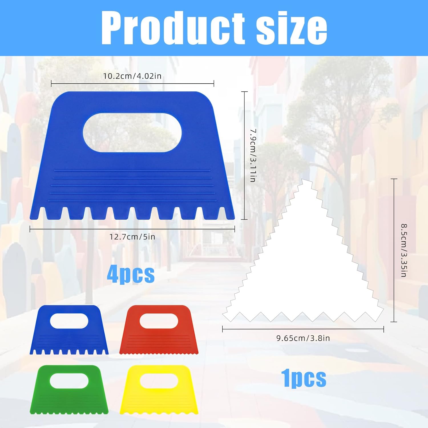 5PCS Paint Scrapers Plastic Textured Art Scraper Tools DIY Graffiti Oil Painting and Drawing Kid's Early Learning Play for Texture Art on Canvas Putty Acrylic Plaster Art Pottery Scraper Tool