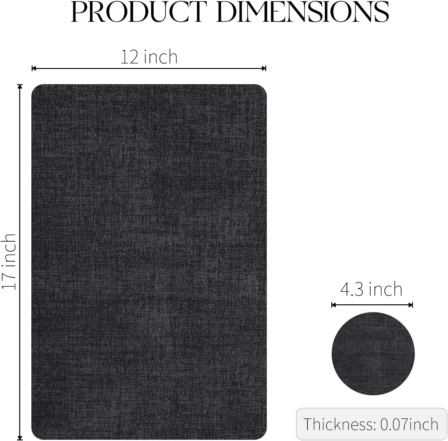 MOSAYT Placemats Set of 4, Heat Resistant Vinyl Place Mats with Coasters, 100% Waterproof Wipeable Washable Faux Leather Table Mats for Kitchen Dining Party Indoor Outdoor, 12" x 18", Black Black 4 Pack image 7 of 8 B0D4YS188R