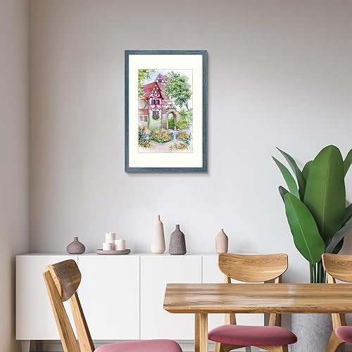 Vista 491 de Frametory, Portarretratos negro de 16 x 20 pulgadas, para fotos de 11 x 14 pulgadas con paspartú, molduras anchas (16 x 20 pulgadas, negro)