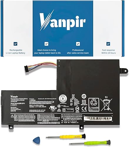 L14M3P21 - Batería para laptop de 11.1 V, 45 Wh, 4050 mAh, repuesto para Lenovo IdeaPad 310S 320S 500S 510S 520S Edge 2-1580 Flex 3 1470 1480 Flex 4