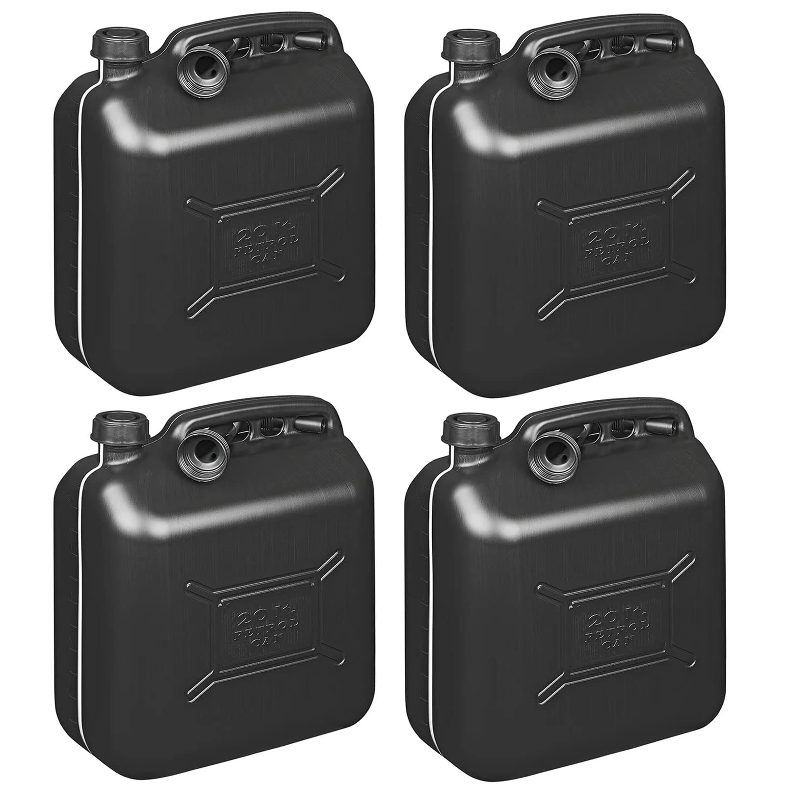 4x Kraftstoffkanister 20L Kunststoff Reserve Diesel Benzinkanister