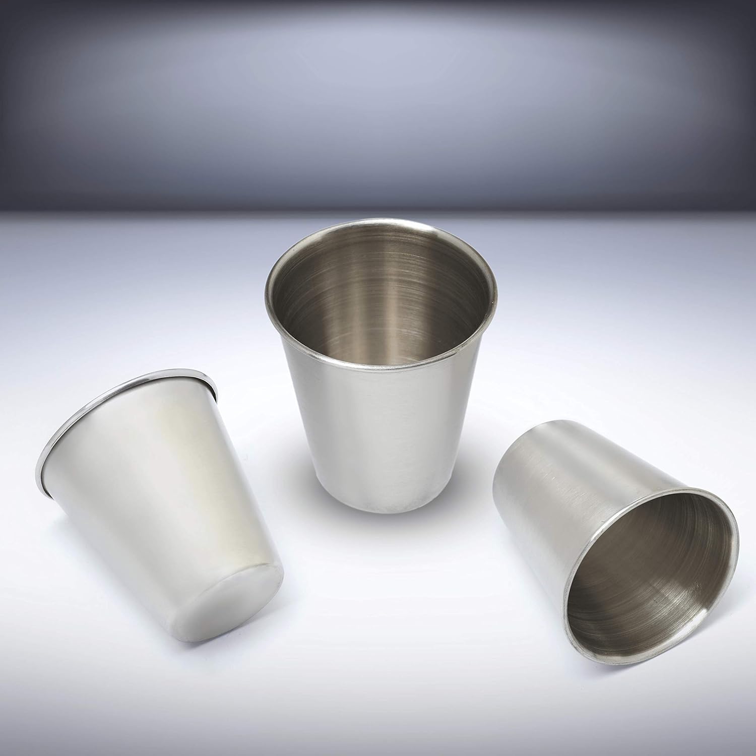 DISCOUNT PROMOS Metal Shot Glasses 2.5 oz. Set of 10, Bulk Pack - Great for Weddings, Birthdays, Parties - Stainless Steel