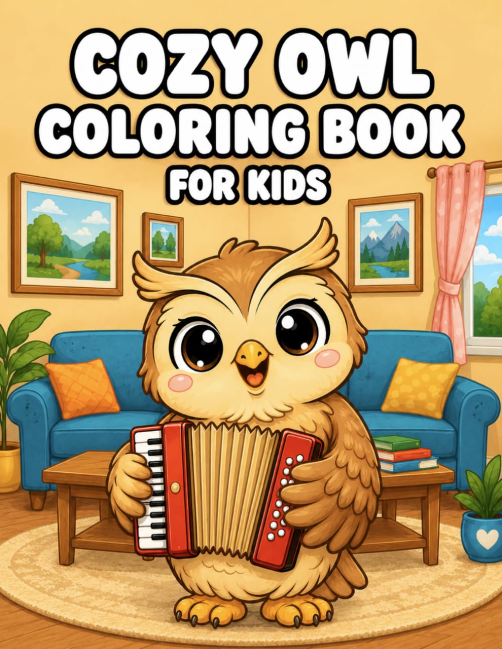 Cozy Owl Coloring Book for Kids: Cute Adventures, Cozy Scenes & Fun Easy Coloring Pages for Boys and Girls