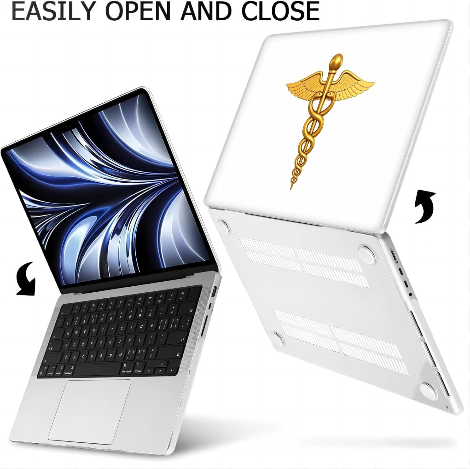 Compatible with MacBook Neo 13-inch, Hard Shell Case with Keyboard Cover and Screen Protector (A3404 A18 Pro chip, 2026 Release) - Caduceus MC23373