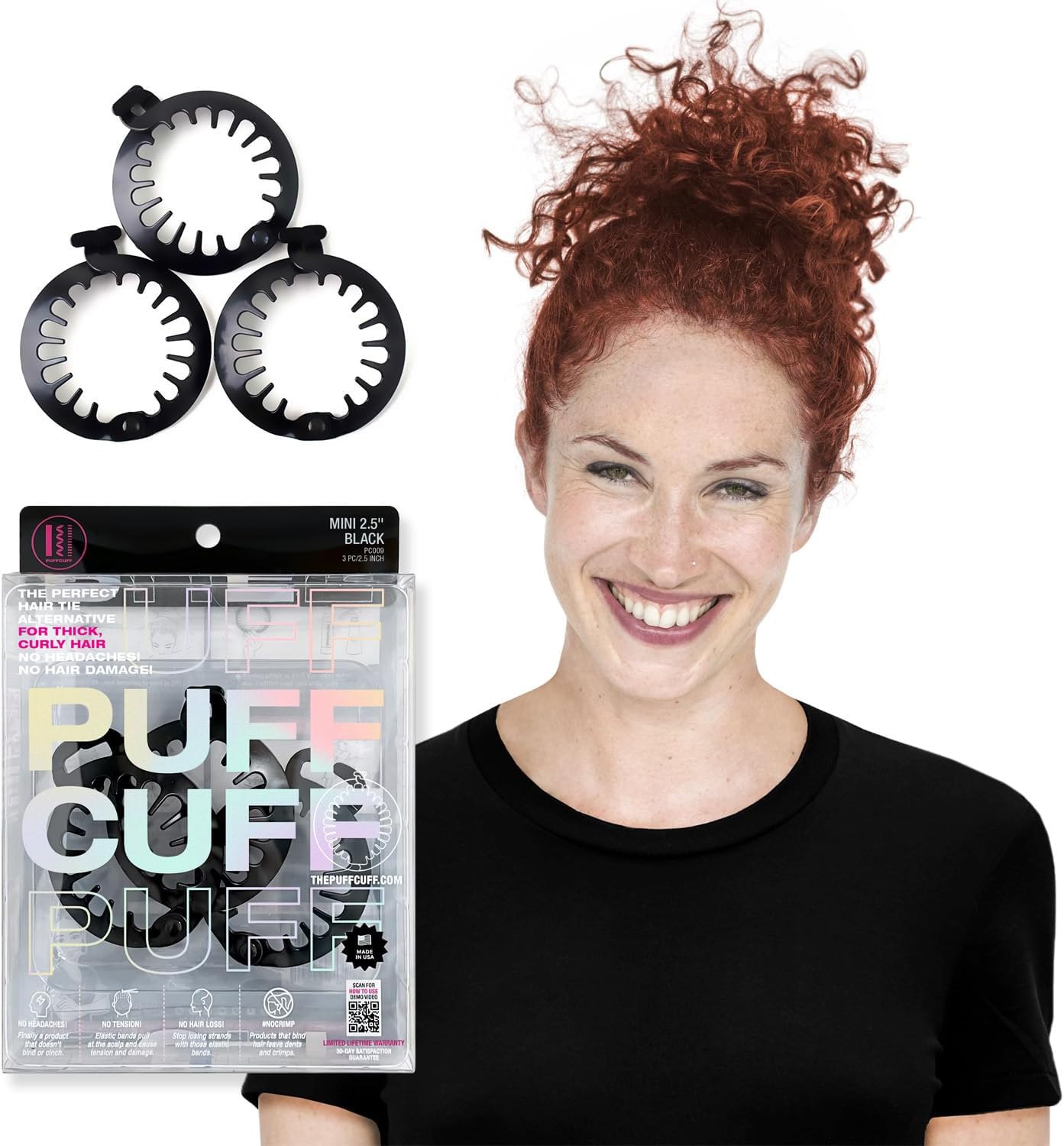 PuffCuffMini Hair Clamp (Package of 3) - Not a banana clip