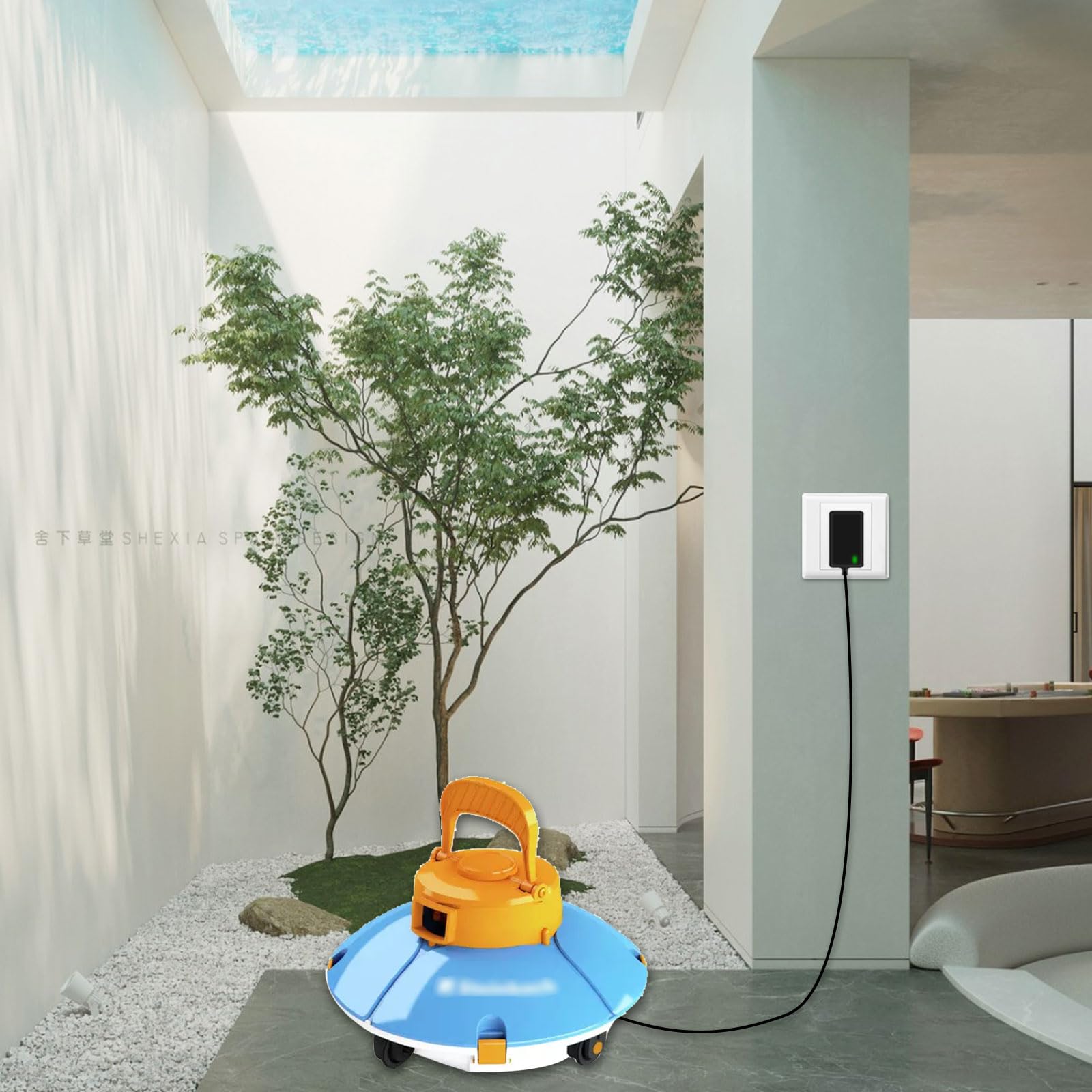 Ladegerät für Steinbach Poolrunner Battery Basic 2.0 Poolroboter 12,6V Netzteil Ladegerät Konstantstrom Konstantspannung mit Drehlicht Ladenetzteil