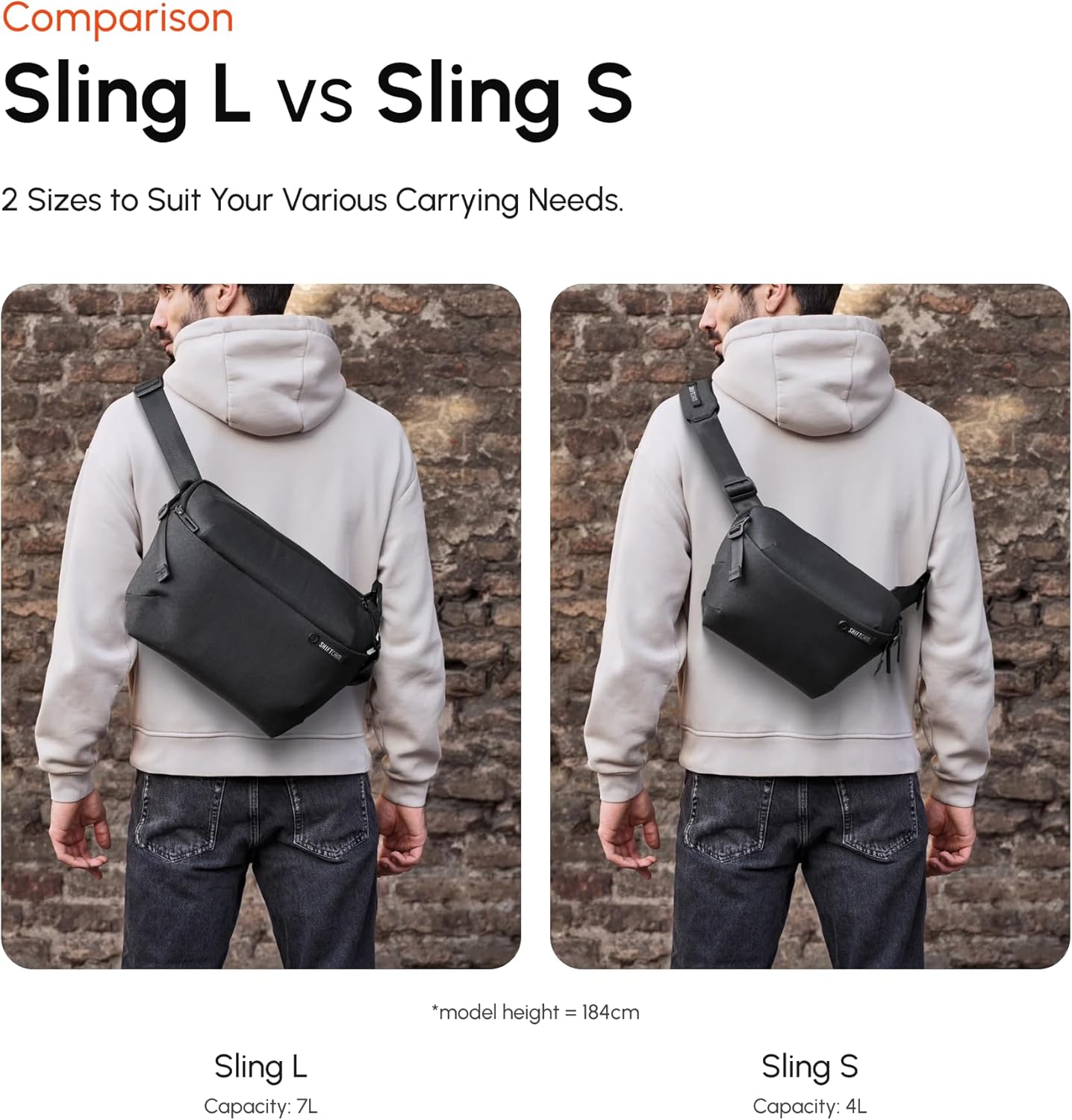 ShiftCam WorkFlow Sling Bag | Ultra-Functional Mobile Photography Sling with Magnetic Phone Mount, Lens Storage, and Quick Access | Streamline Your Workflow (SlingL (7L))
