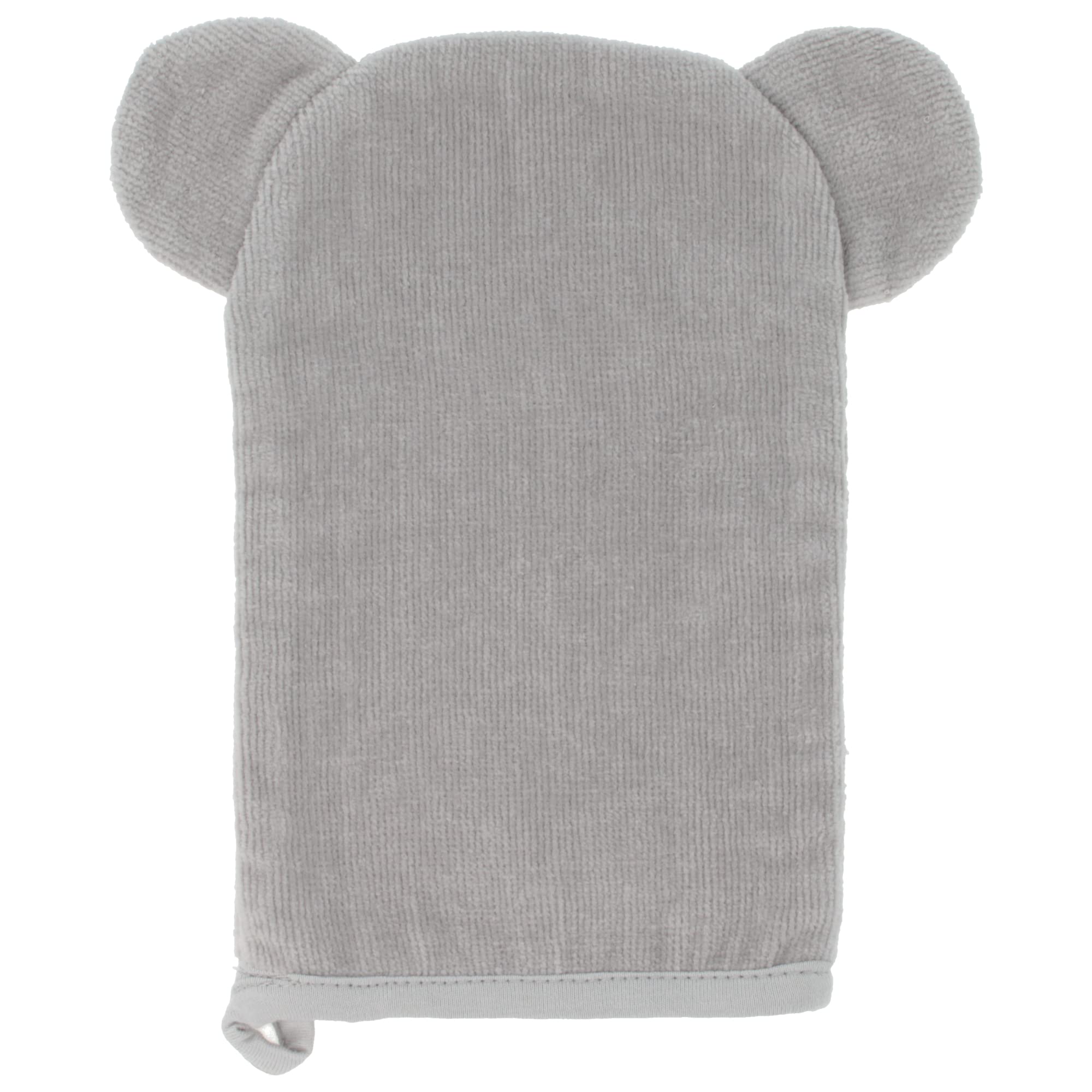 PARSA Beauty Nature Kids - Manopla de baño con orejas de rizo de algodón certificado – Manopla suave para lavar y enjabonar
