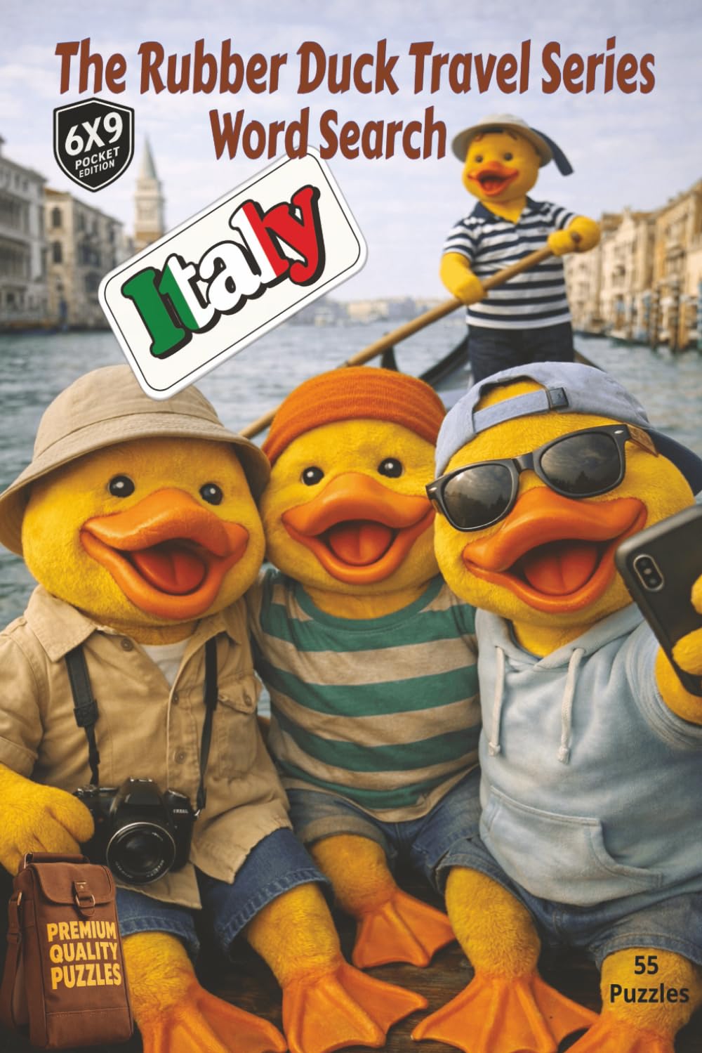 The Rubber Duck Travel Series Word Search: Italy: Pocket Edition where you wander through the sights, sounds and flavors of Italy on a trip of discovery, history and beauty in over 1100 hidden words