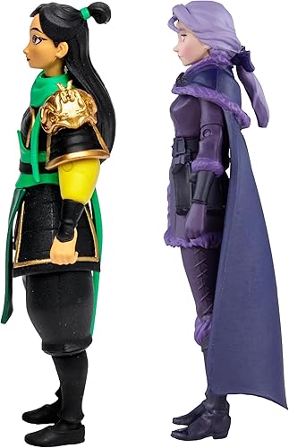 Miniatura 10 de McFarlane Toys - Disney Mirrorverse Mulan 5 pulgadas Belle (fracturado) 5 pulgadas y Ariel 7 pulgadas figura de acción paquete de 3, etiqueta